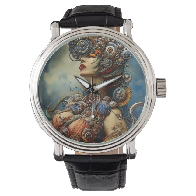 Steampunk Queen Art Watch Armbandsur (Framsida)