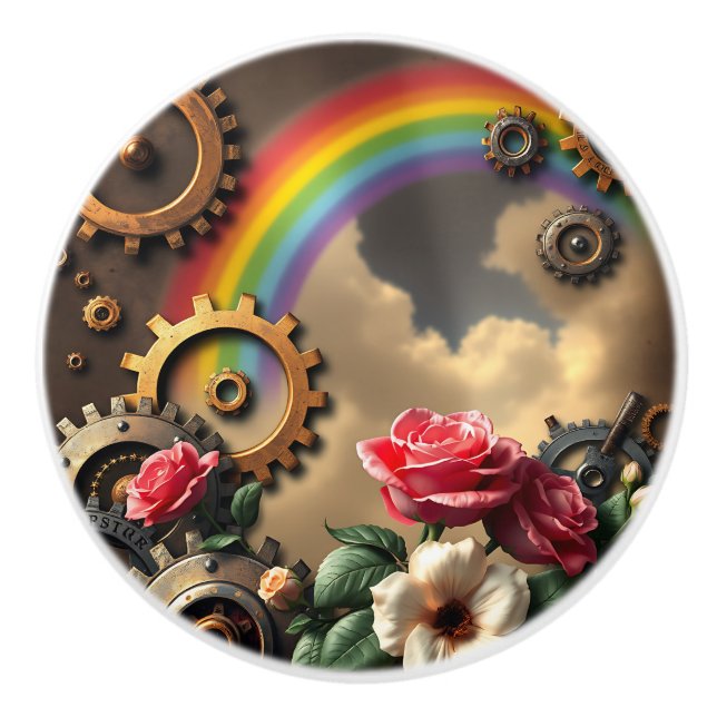 Steampunk Rainbow, Roses and Metal Gears Knopp (Framsidan)