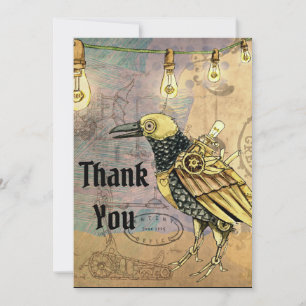 Steampunk Raven Tack Kort
