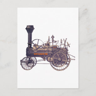 Steampunk Rebel Steam Engine Vykort