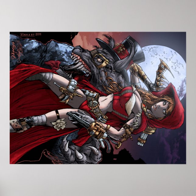Steampunk Red Poster (Framsidan)