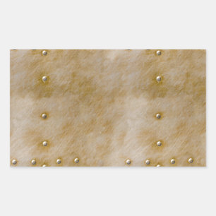 Steampunk Rivets Rektangulärt Klistermärke