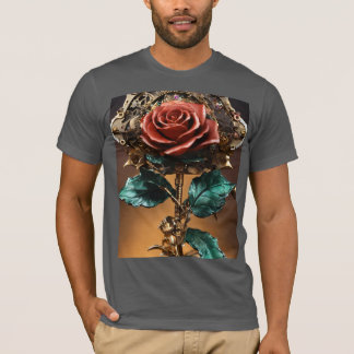 Steampunk Ro Bloom - Mechanical Elegance T-Shirt