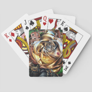 Steampunk Ro med Surreal Ansikte - Mekaniskt golv Casinokort