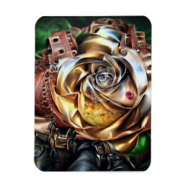 Steampunk Ro med Surreal Ansikte - Mekaniskt golv Magnet