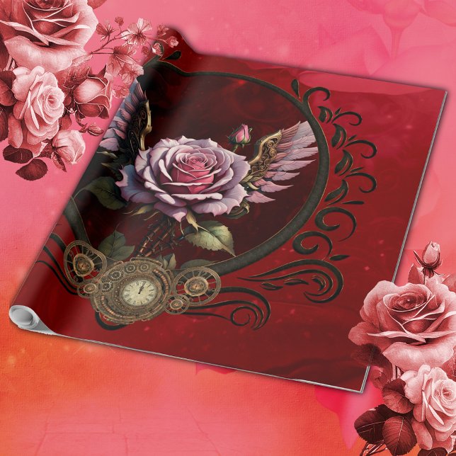 Steampunk ro presentpapper (Steampunk rose)