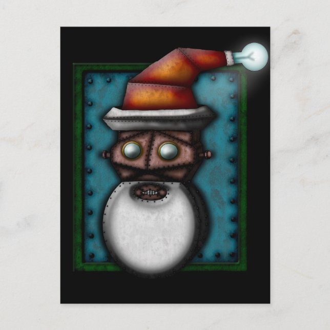 Steampunk Robo-Santa, vykort (Framsida)