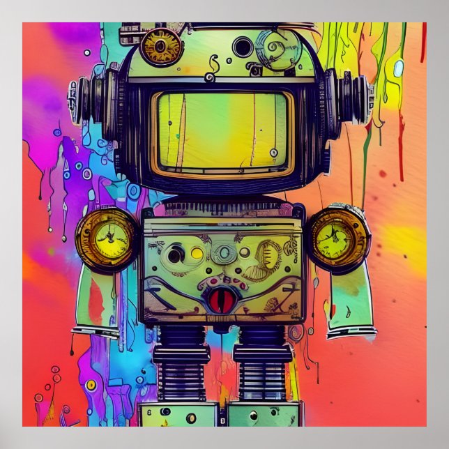 Steampunk robot poster (Framsidan)