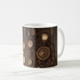 Steampunk Room med gamla klockor Kaffemugg