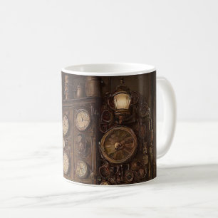 Steampunk Room med gamla klockor Kaffemugg