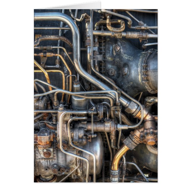 Steampunk rörmokerirör hälsningskort (Framsidan)