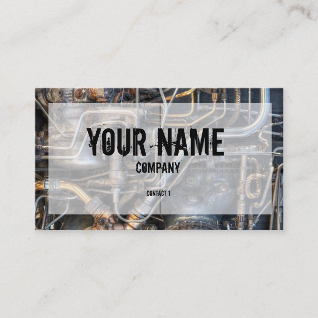 Steampunk rörmokerirör visitkort (Framsida)