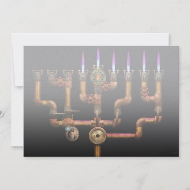 Steampunk - Rörning - Belysning av Menorah (Framsida)