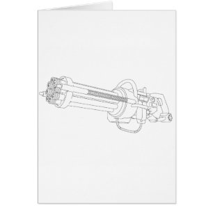 Steampunk Rotation Gun Hälsningskort