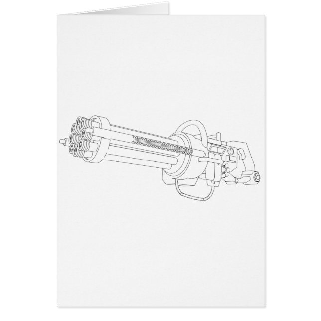 Steampunk Rotation Gun Hälsningskort (Framsidan)