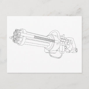 Steampunk Rotation Gun Vykort