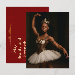 Steampunk Royal Ballerina Elegant Fantasy Helg Vykort