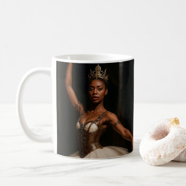 Steampunk Royal Ballerina Elegant Fantasy Kaffemugg (Med munk)