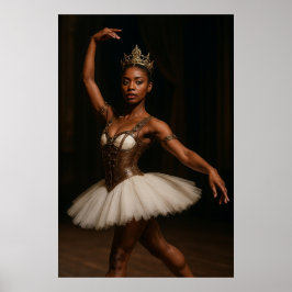 Steampunk Royal Ballerina Elegant Fantasy Poster