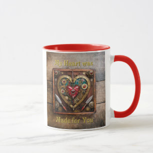 Steampunk Rubiner Och Dolkar Krigare Valentine Mugg