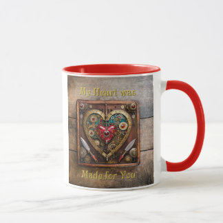 Steampunk Rubiner Och Dolkar Krigare Valentine Mugg