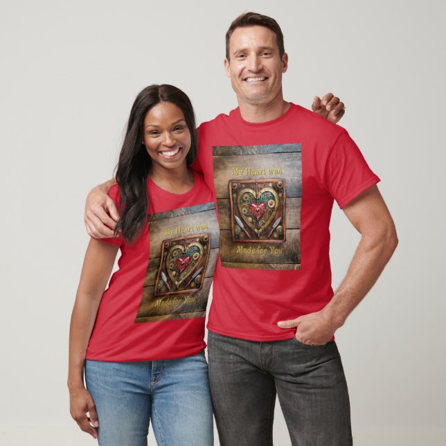 Steampunk Rubiner Och Dolkar Krigare Valentine T Shirt (Unisex)