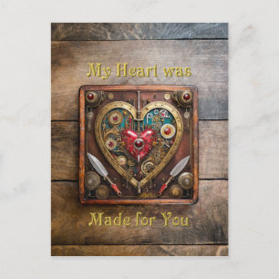 Steampunk Rubiner Och Dolkar Krigare Valentine Vykort