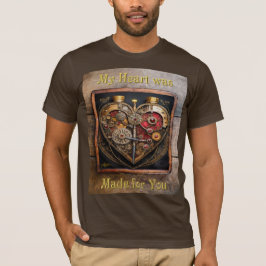 Steampunk Rubiner Och Kugghjul Mörkt Hjärta T Shirt