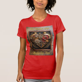 Steampunk Rubiner Och Kugghjul Mörkt Hjärta T Shirt