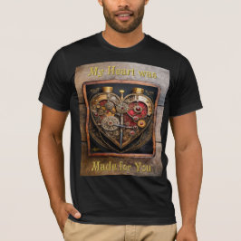 Steampunk Rubiner Och Kugghjul Mörkt Hjärta T Shirt