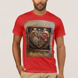 Steampunk Rubiner Och Kugghjul Mörkt Hjärta T Shirt