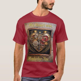 Steampunk Rubiner Och Kugghjul Mörkt Hjärta T Shirt