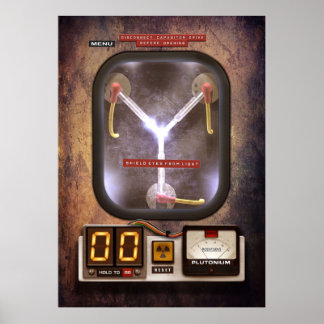 Steampunk Rustic Flux-kondensator Poster
