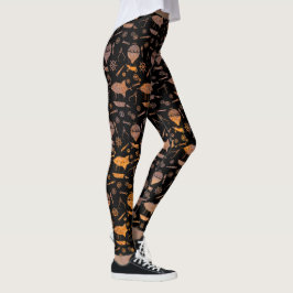 Steampunk Rusty Airships Leggings