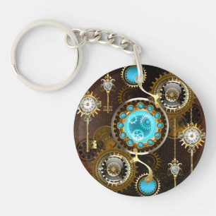 Steampunk Rusty Background med Turquise Lenses