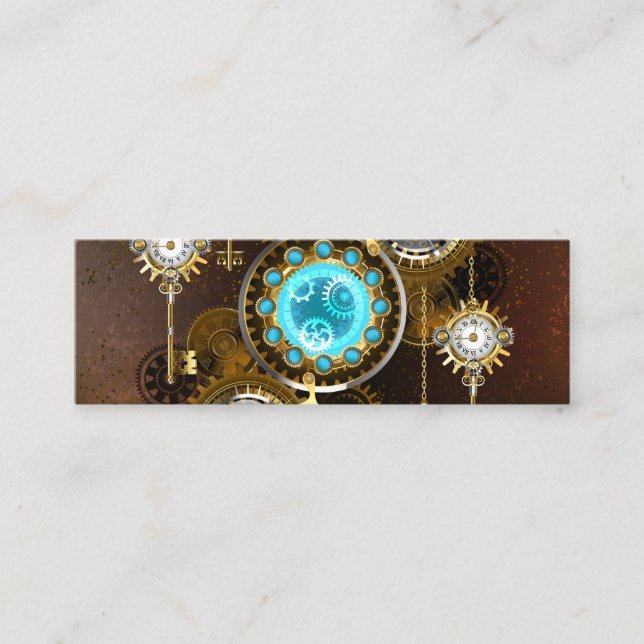 Steampunk Rusty Background med Turquise Lenses (Framsida)