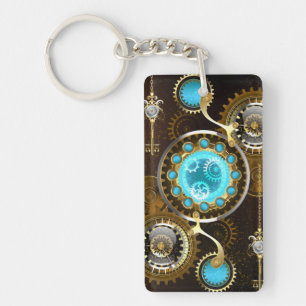 Steampunk Rusty Background med Turquise Lenses