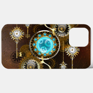 Steampunk Rusty Background med Turquise Lenses