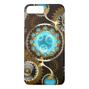 Steampunk Rusty Background med Turquise Lenses