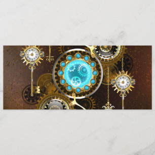 Steampunk Rusty Background med Turquise Lenses Program