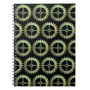 Steampunk Rusty Clockwork Gears Anteckningsbok
