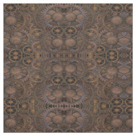 Steampunk Rusty Cogs Fabric Tyg