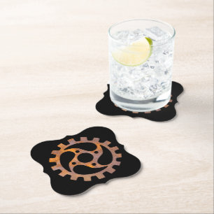 Steampunk Rusty Gear VI Underlägg Papper