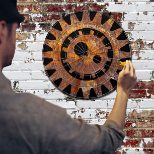 Steampunk Rusty Gears Anpassningsbar Message Dart Darttavla
