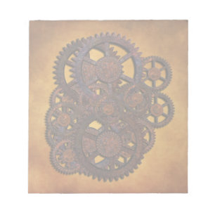 Steampunk Rusty Gears Anteckningsblock