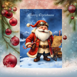 Steampunk Santa Claus – Vintage Christmas Adventur Julkort