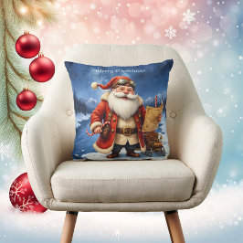 Steampunk Santa Claus – Vintage Christmas Adventur Kudde