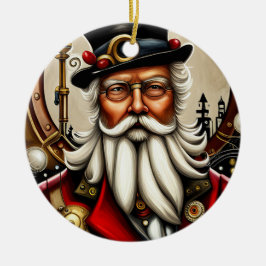 Steampunk Santa Julgransprydnad Keramik