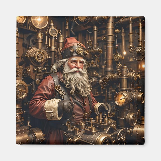 Steampunk Santa Magnet (Framsidan)
