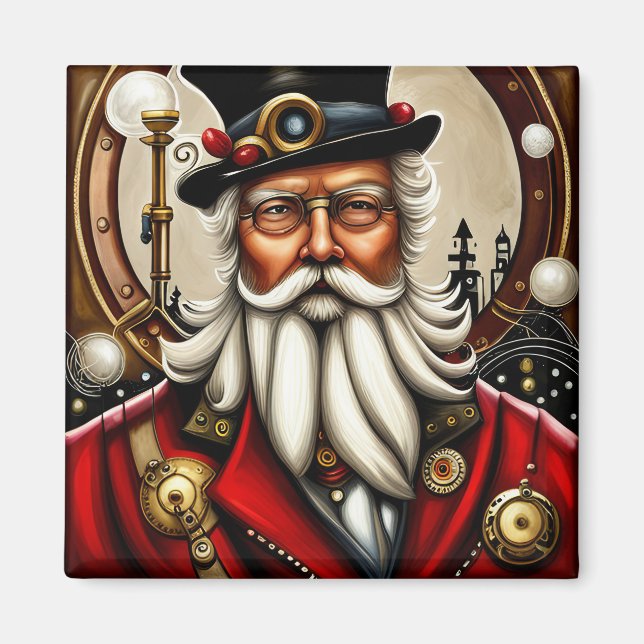 Steampunk Santa Magnet (Framsidan)